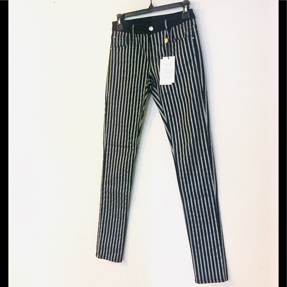 Faith Connexion Silver Striped Coated Jeans - Picture 3 of 7
